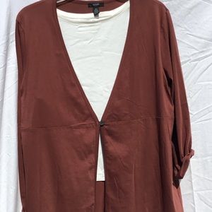 Chocolate brown T shirt weight jacket